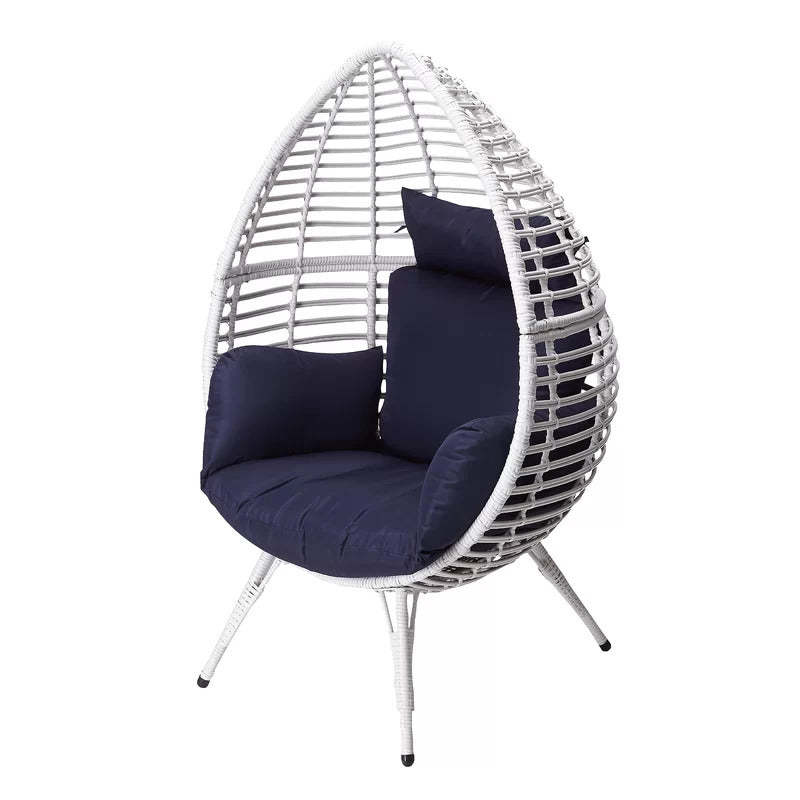 Rosabella Single Seater Swing Basket For Balcony & Garden (White)