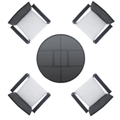 Yurick Outdoor Patio Seating Set 4 Chairs and 1 Table Set (Black)