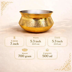 Brass Royal Handi For Serving (3 Inch)