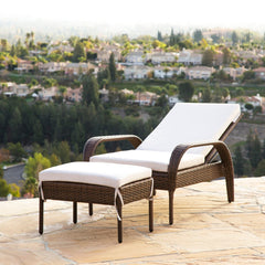 Venus Outdoor Swimming Poolside Lounger (Dark Brown)