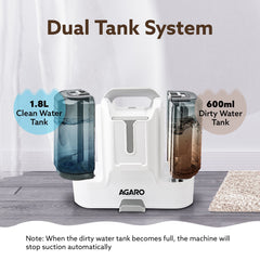 AGARO Crest Portable Spot Cleaner, Super Suction Cleaning Machine, Stain Remover, Multi-Purpose Portable Carpet and Upho
