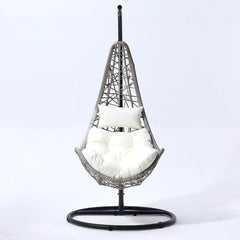 Anastasio Single Seater Hanging Swing With Stand For Balcony , Garden Swing (Sea shell)