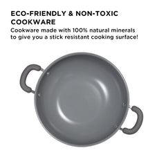 Meyer Anzen Ceramic Coated Cookware 3-Piece Set - 20cm Frypan + Wok/Kadai with Interchangeable Lid