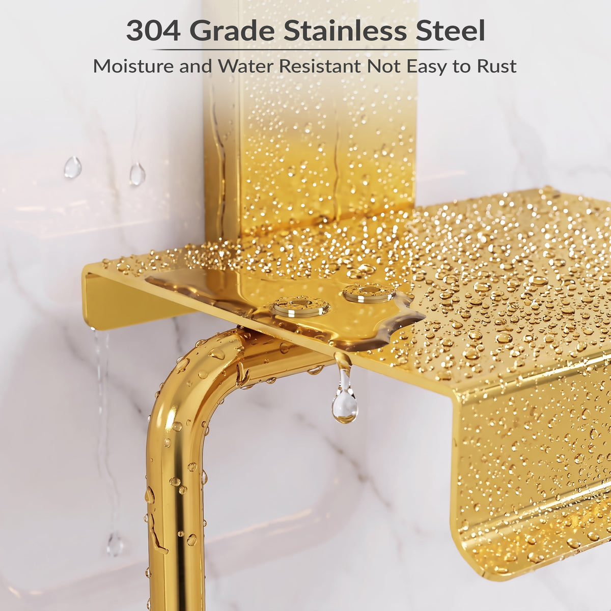 Plantex 304 Grade Stainless Steel Tissue Paper Roll Holder/Toilet Tissue Holder with Mobile Stand/Bathroom Accessories (Crystal, PVD Gold)-4