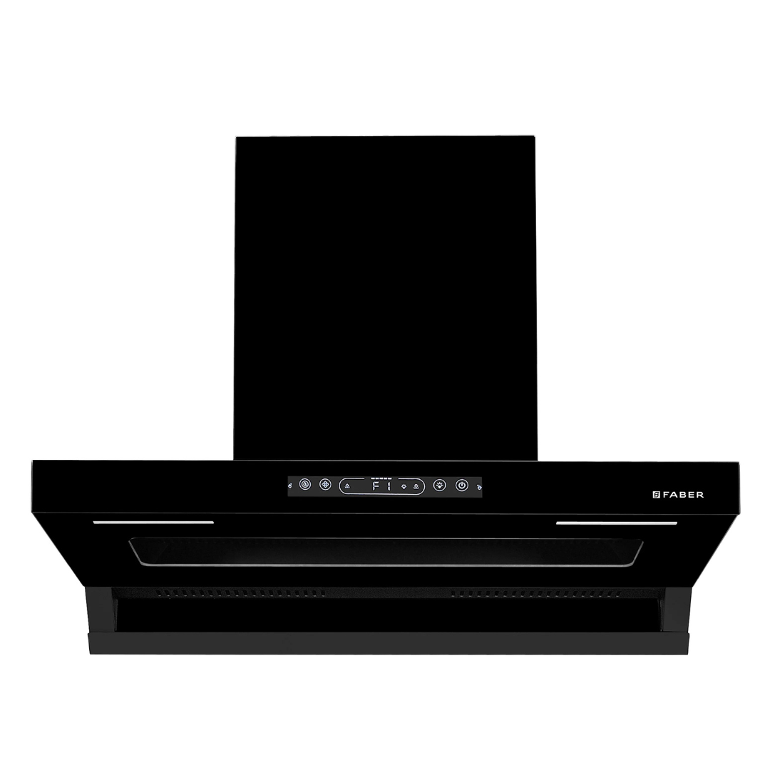 Faber HOOD VIVID FL HC BK 90 Wall Mounted Matte Black Chimney