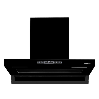 Faber HOOD VIVID FL HC BK 90 Wall Mounted Matte Black Chimney