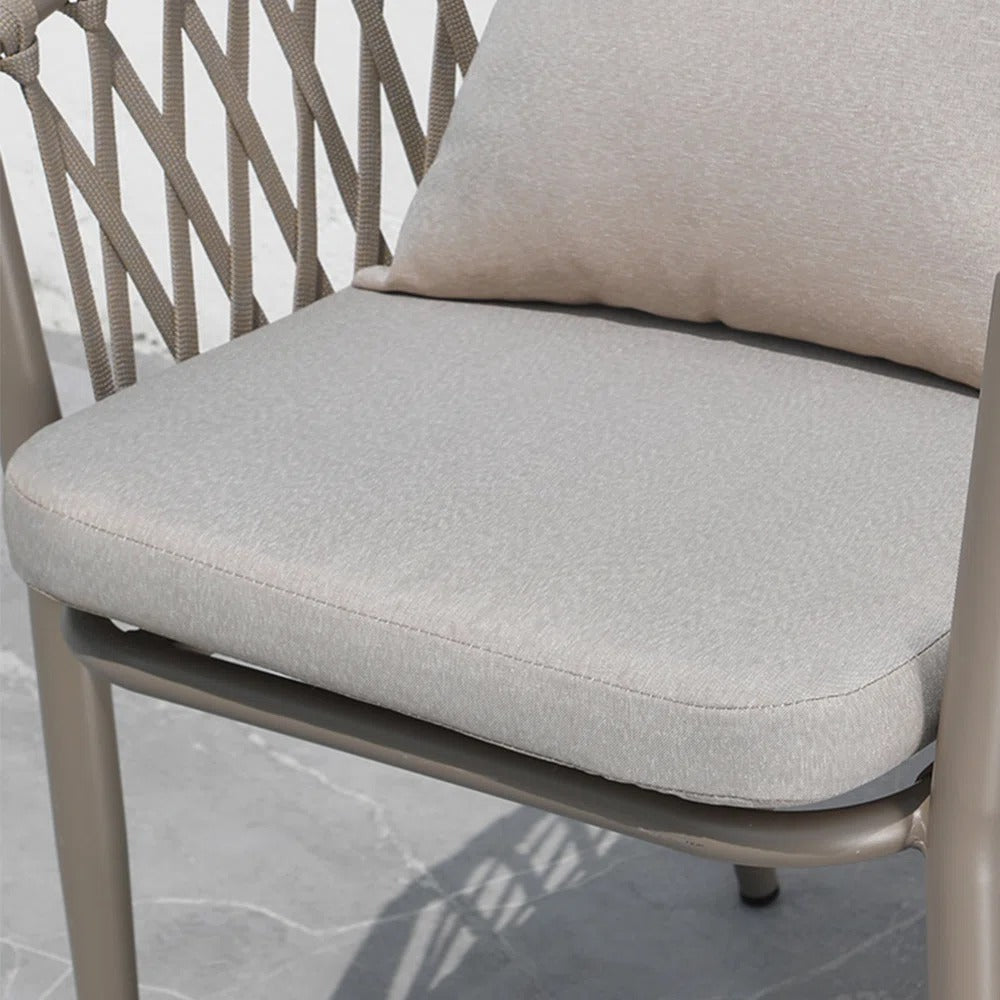 Ayla Outdoor Patio Seating Set 2 Chairs and 1 Table Set (Beige)