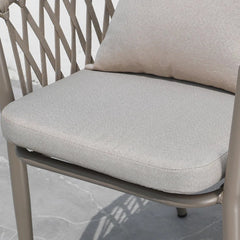 Ayla Outdoor Patio Seating Set 2 Chairs and 1 Table Set (Beige)