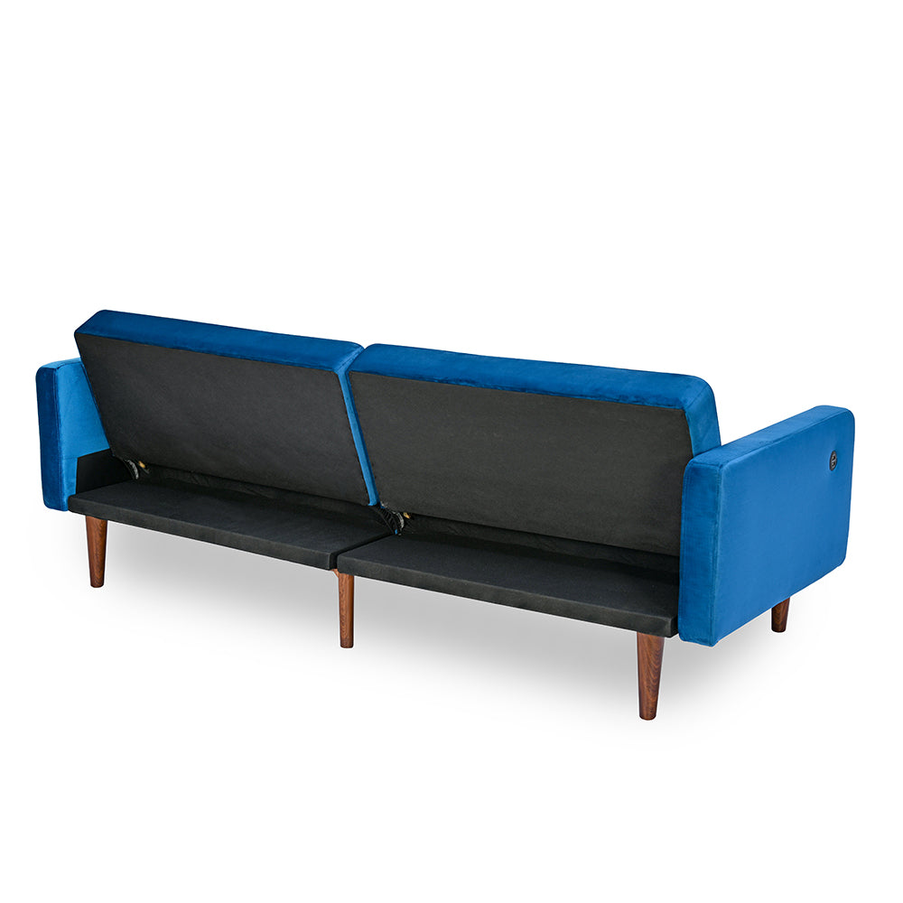 Nilkamal Denzel Futon Sofa Cum Bed (Blue)