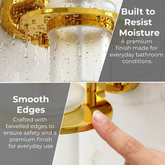 Plantex J4 Stainless Steel Liquid Soap Dispenser/Shampoo Dispenser for Wash Basin/Hand Wash Dispenser Wall Mounted/Bathroom Accessories (PVD Gold Finish) Angel-5
