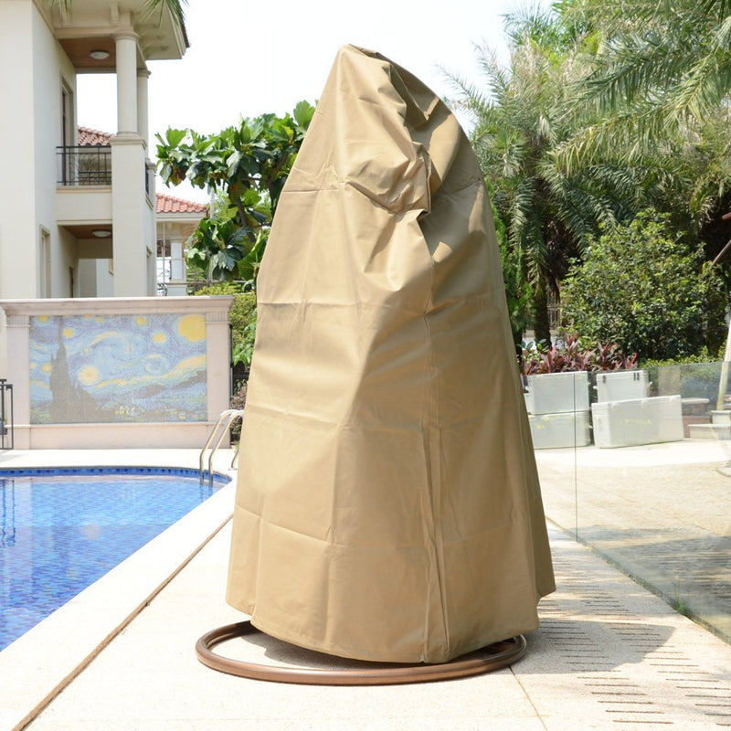 Dreamline Single Seater Hanging Swing Cover - Heavy Duty Waterproof Outdoor Furniture Cover - Patio Cover For Wicker Swing Chair