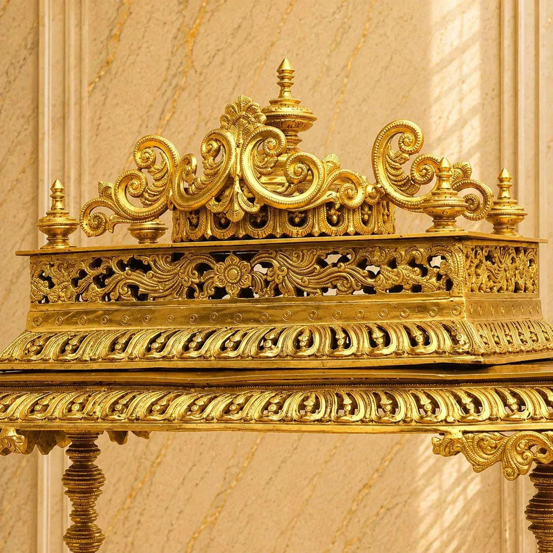 Brass Vaikuntham Heritage Simhasan / Temple (39 Inch)