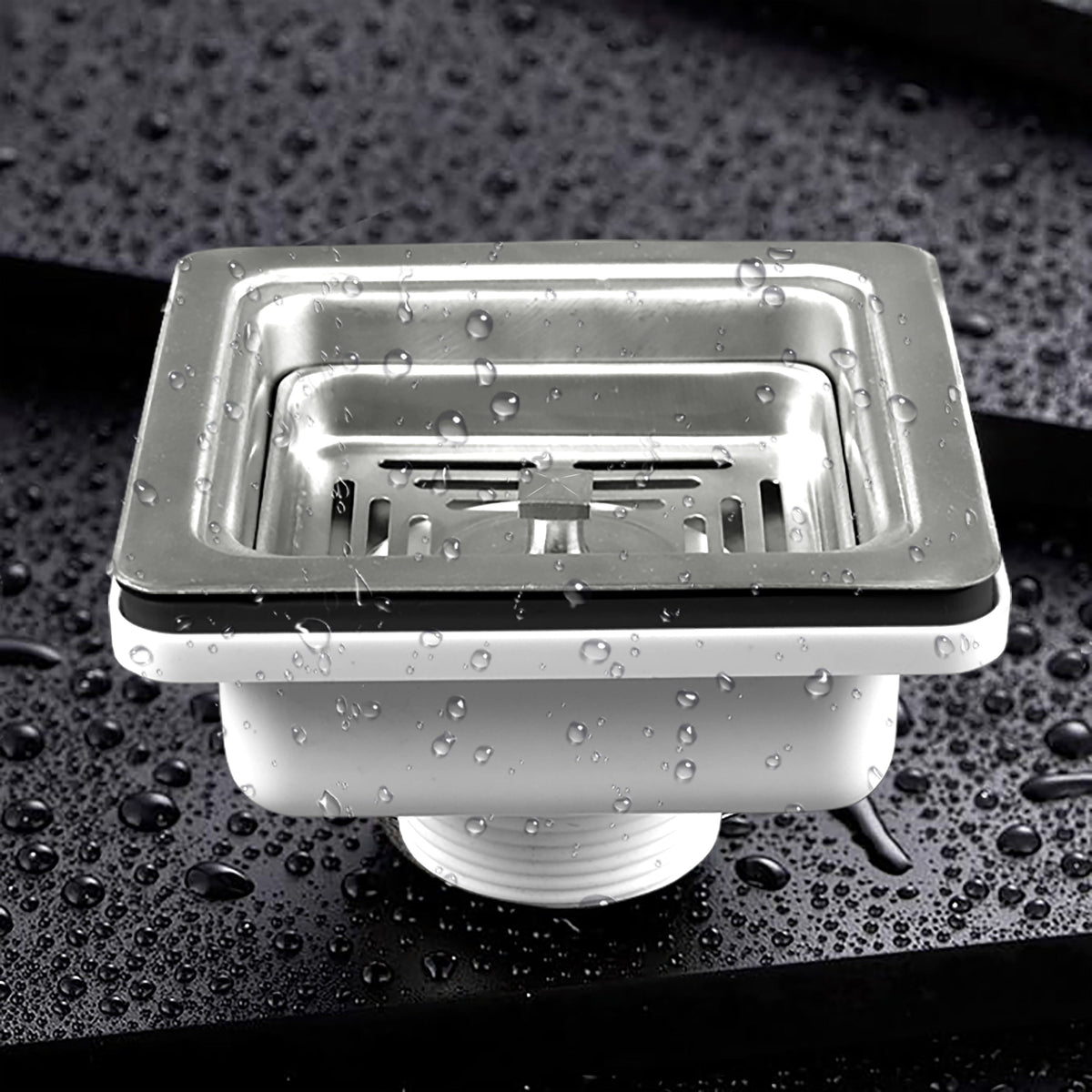 Plantex Coupling for Kitchen Sink/4.5 Inch Stainless Steel Waste Coupling/Square Shape Coupling - Pack of 1 (Matt Finish)-3