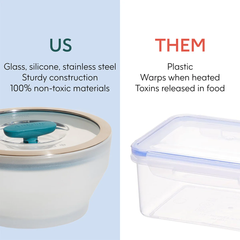 Microwave safe frosted borosilicate glass Anyday dishware- The Extra Large Dish