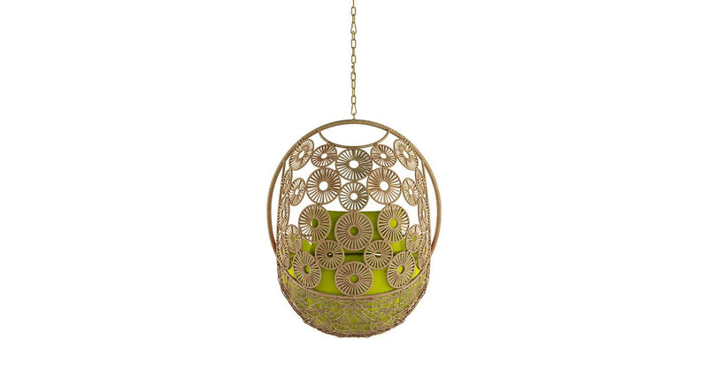 Clemente Single Seater Hanging Swing Without Stand For Balcony , Garden Swing (Honey)