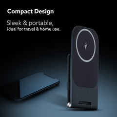 AGARO Elegant Wireless Charger, 15W, Qi-Certified, Charging Stand for iPhone 15/15 Plus/15 Pro/15 Pro Max, 14/14 Plus/14 Pro/14 Pro Max & 13/12/11 Series-5