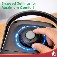 Wonderchef Tornado Portable Fan, For Home and Office Tabletop, 3 Speed Settings, 2kg Mini Portable Fan, Low Power Consum