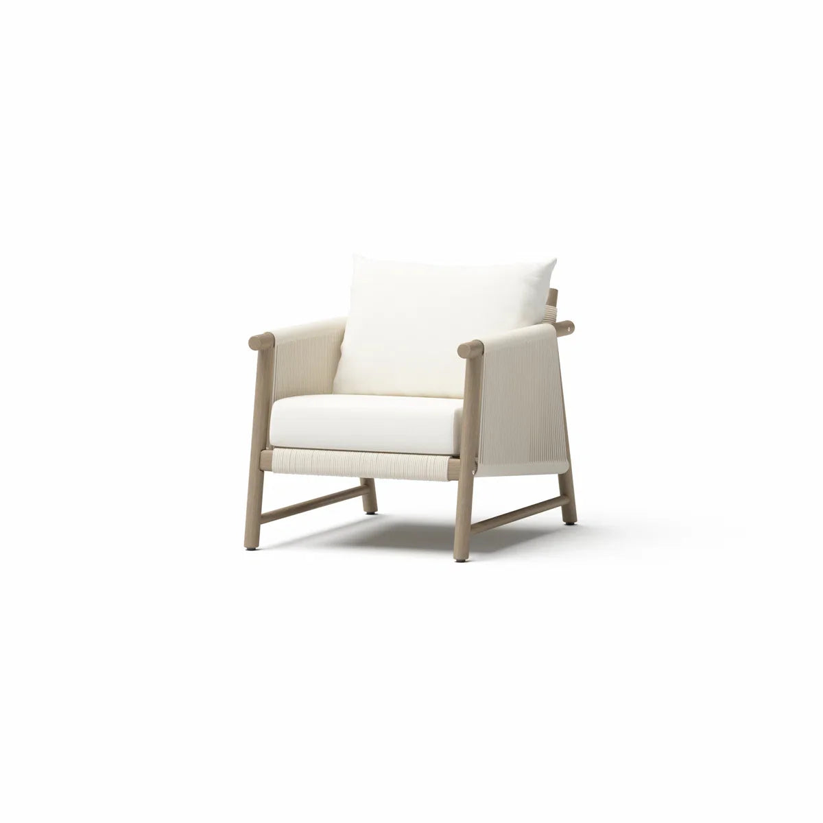 Alfi Outdoor Sofa Set 2 Seater, 2 Single seater and 1 Center Table Braided & Rope (Cream)