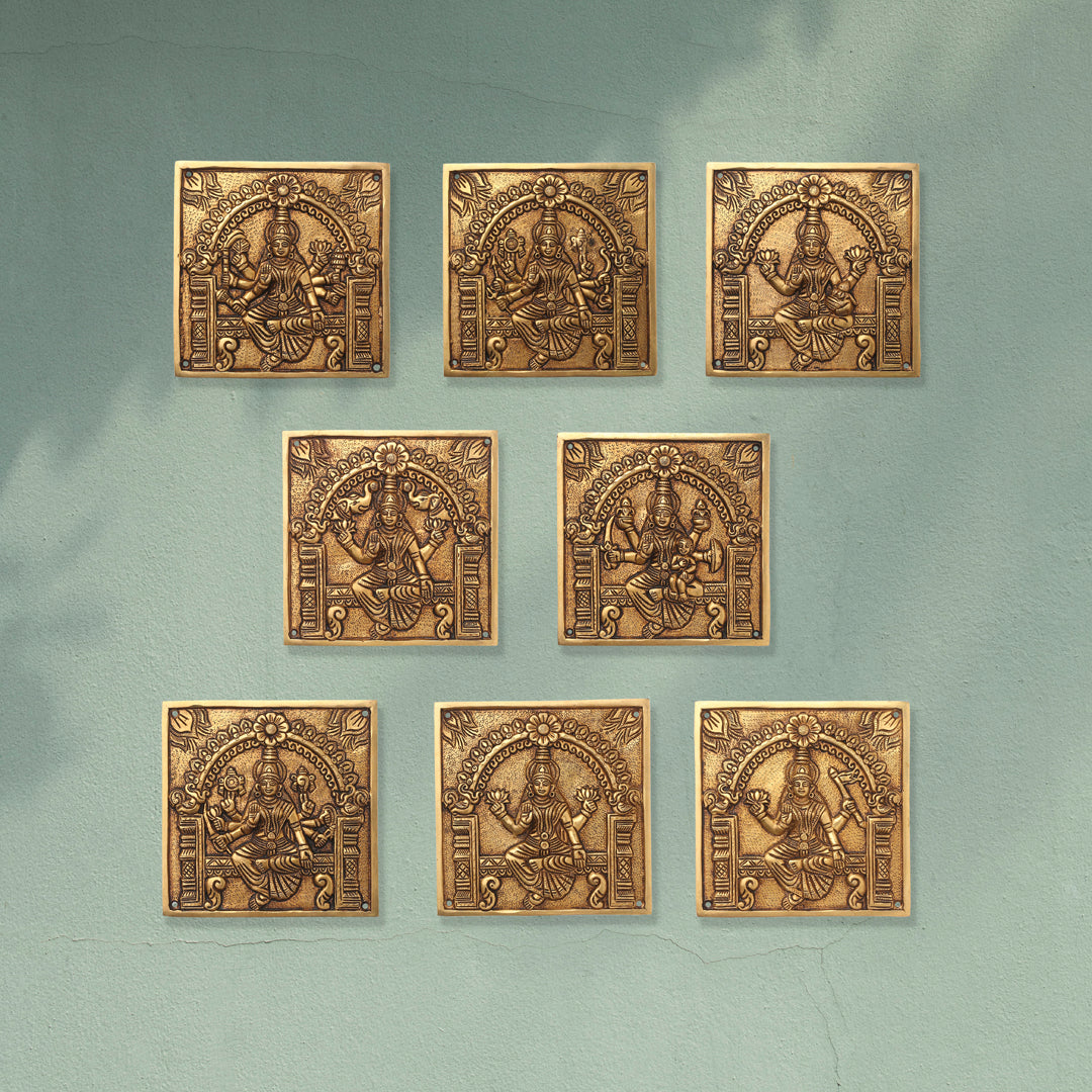 Brass Superfine Ashtalakshmi Wall Hanging Set