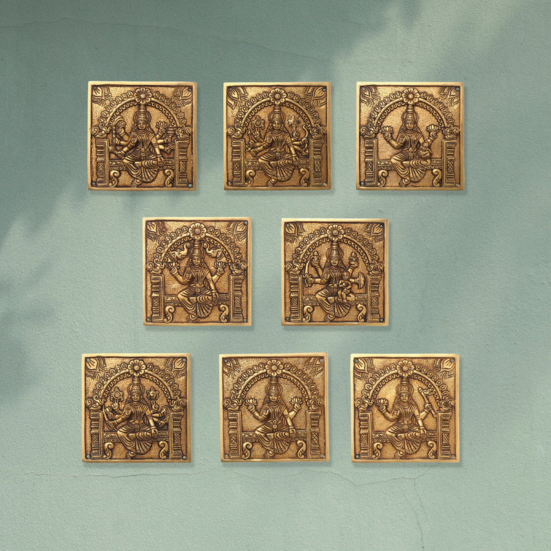 Brass Superfine Ashtalakshmi Wall Hanging Set