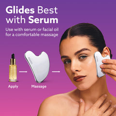 AGARO Premium Stainless Steel Gua Sha Tool – Facial Massager for Face, Neck & Eyes, Tightens Skin, Reduces Wrinkles & Re