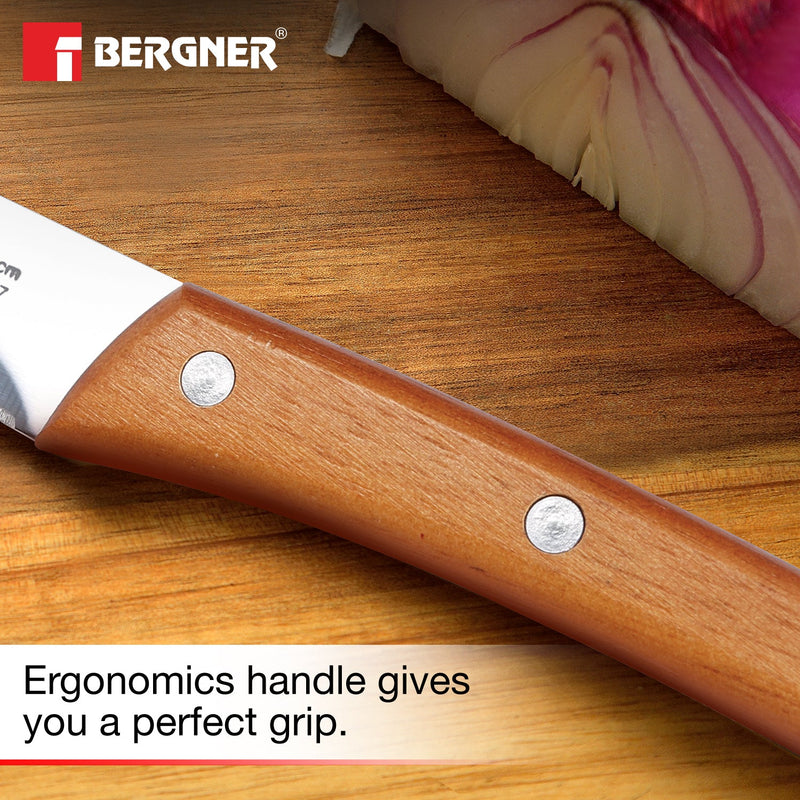 Bergner Natural Stainless Steel 8.75cm Pairing Knife