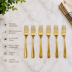 Brass Spoon Set (Pack Of 6)