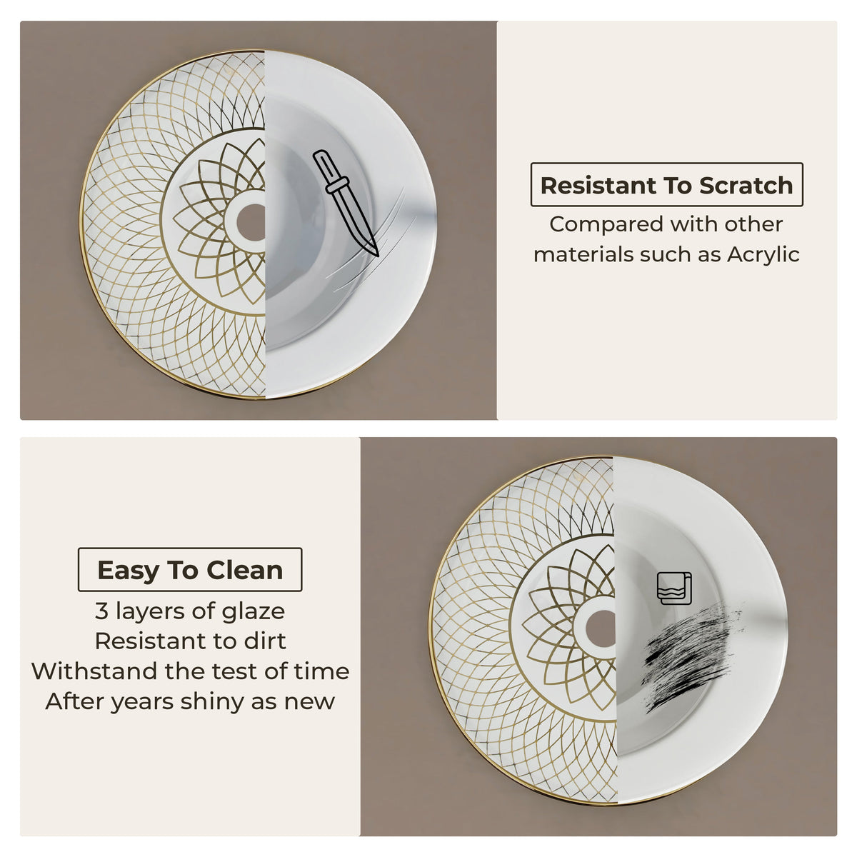 Plantex Table Top Wash Basin For Bathroom/Designer Ceramic Basin/Countertop Vessel Sink Basin - Indo-European Collection (NC-664, 16 x 16 x 5 Inch)-6