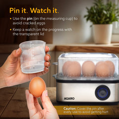AGARO Grand Egg Boiler And Poacher - 500W, Silver