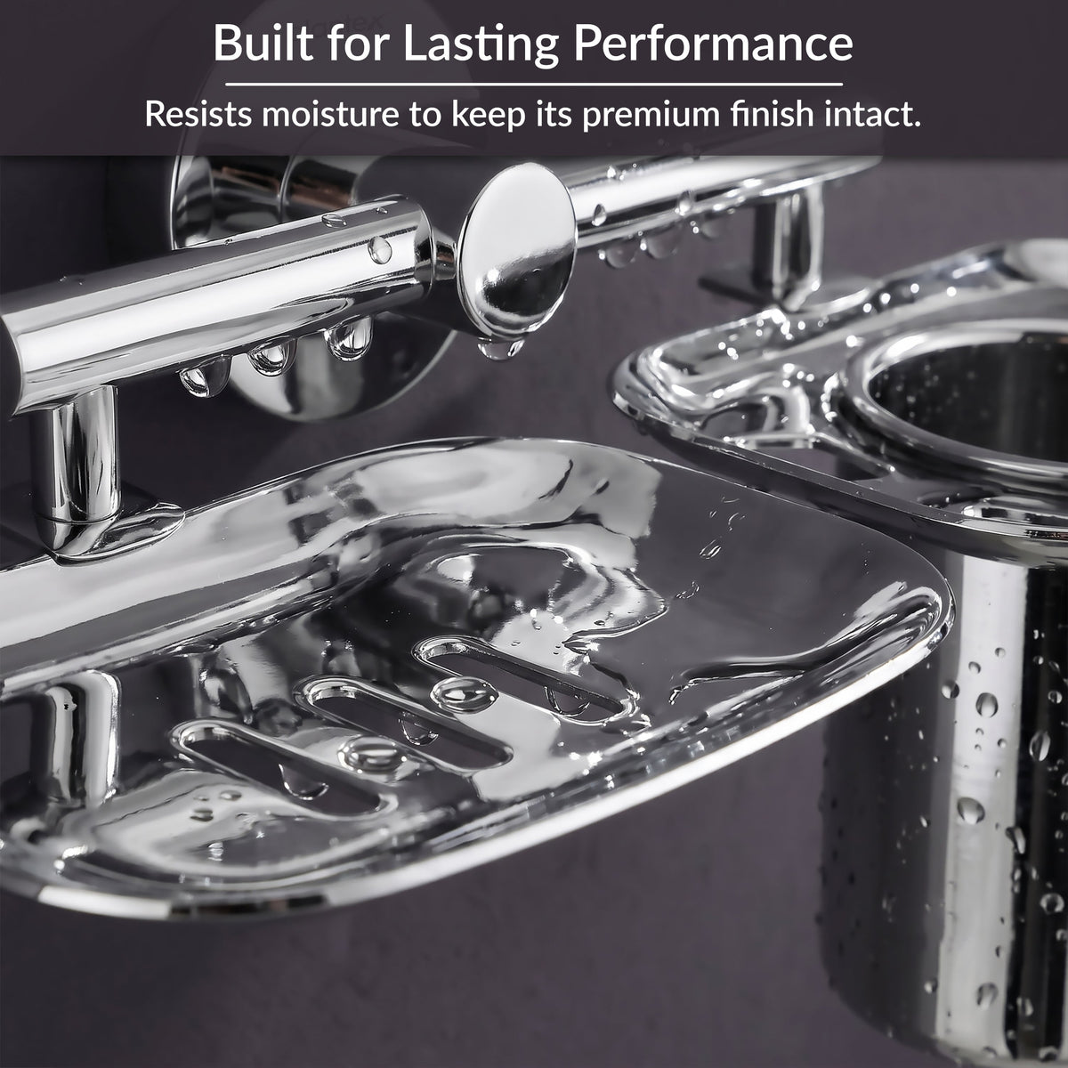 Plantex J4 Stainless Steel 2in1 Soap Dish with Tumbler Holder/Soap Stand/Tooth Brush Holder/Bathroom Accessories - (Chrome)-5