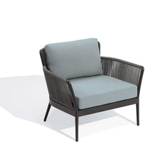Trecla Outdoor Garden Balcony Sofa Set 2 Seater , 2 Single Seater 1 Center Table Set (Dark Grey) Braided and Rope