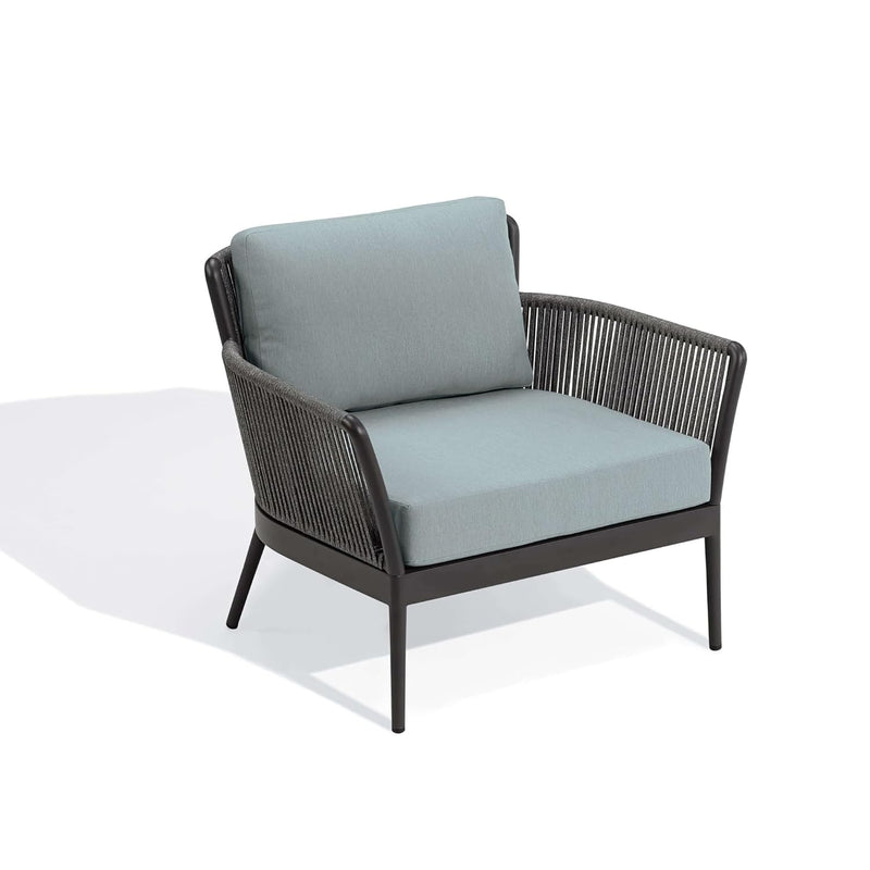 Trecla Outdoor Garden Balcony Sofa Set 2 Seater , 2 Single Seater 1 Center Table Set (Dark Grey) Braided and Rope