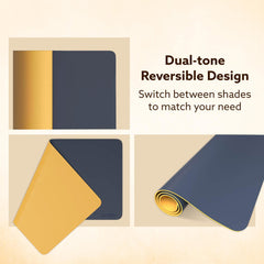 AGARO Premium Reversible Desk Mat (90x45 cm), Dual-Tone Vegan Leather Deskpad-5