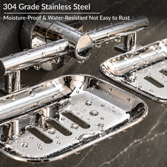 Plantex Galaxy 304 Grade Stainless Steel Bathroom Soap Holder/Soap Stand/Soap Dish for Bathroom Accessories (Chrome)-4