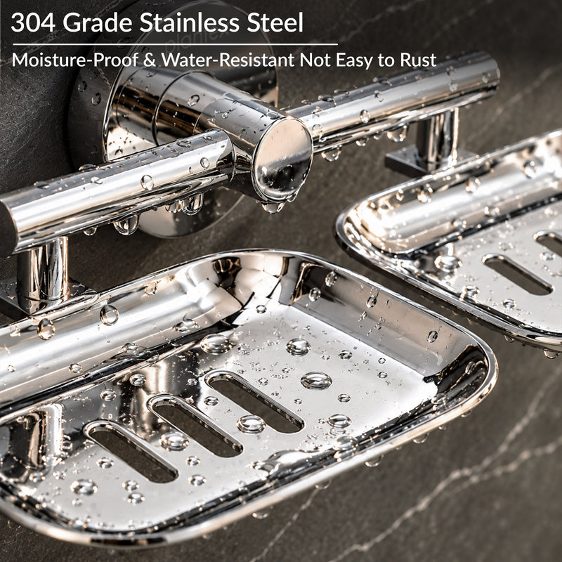 Plantex Galaxy 304 Grade Stainless Steel Bathroom Soap Holder/Soap Stand/Soap Dish for Bathroom Accessories (Chrome)-4