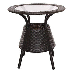 Gem Outdoor Patio Seating Set 2 Chairs and 1 Table Set (Brown)