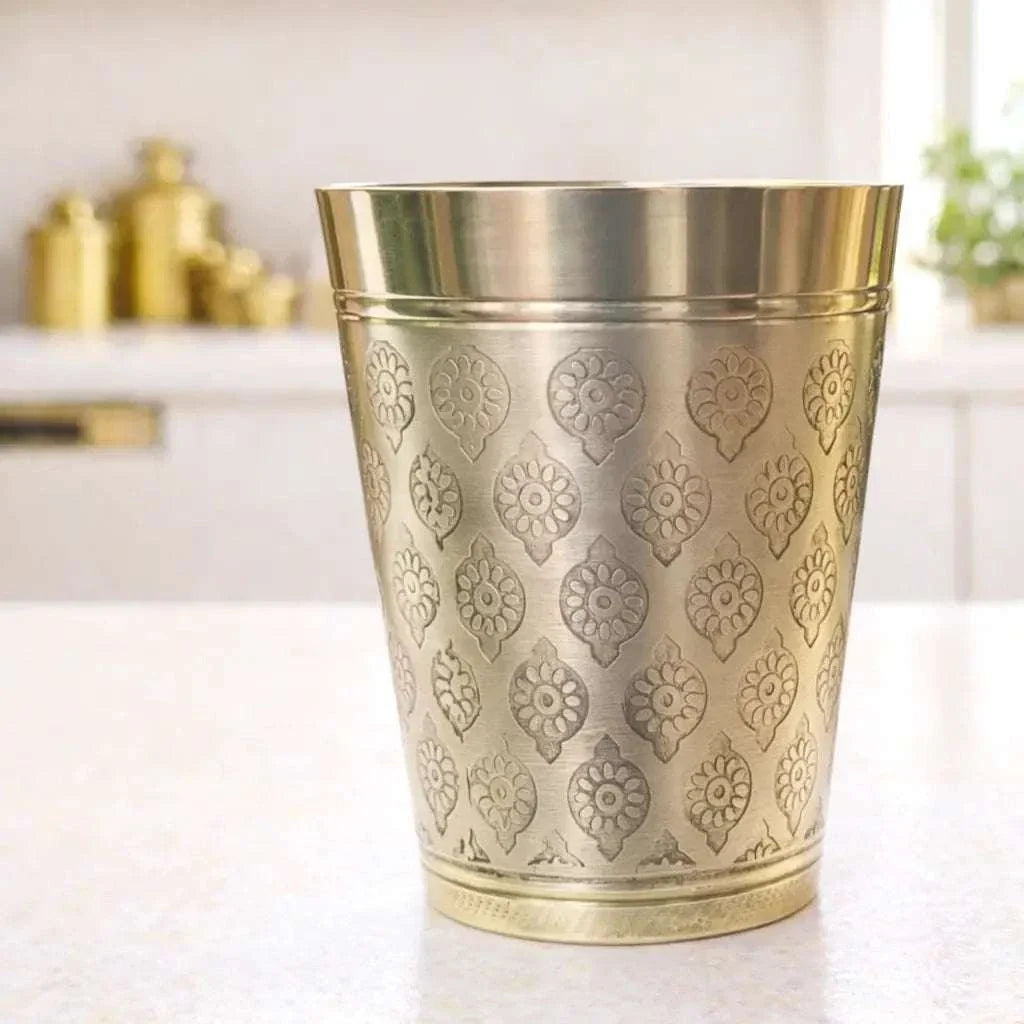 Brass Handcrafted Glass Pair