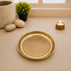 Brass Vastu Glass Shree Yantra Tortoise And Plate With Velvet Box (6 Inch)
