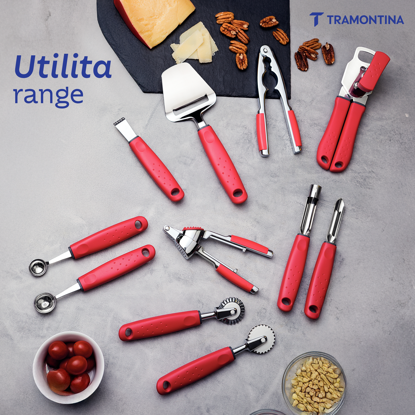 Utilita Pizza Cutter SS - Red