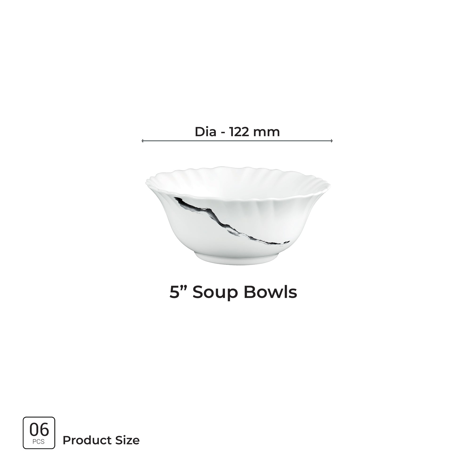 Aurelia Collection 6 Pcs Bowl Set - STRIA (Treo By Milton)