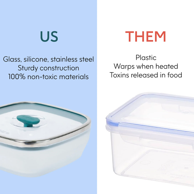 Microwave safe frosted borosilicate glass Anyday dishware- Large Square Dish