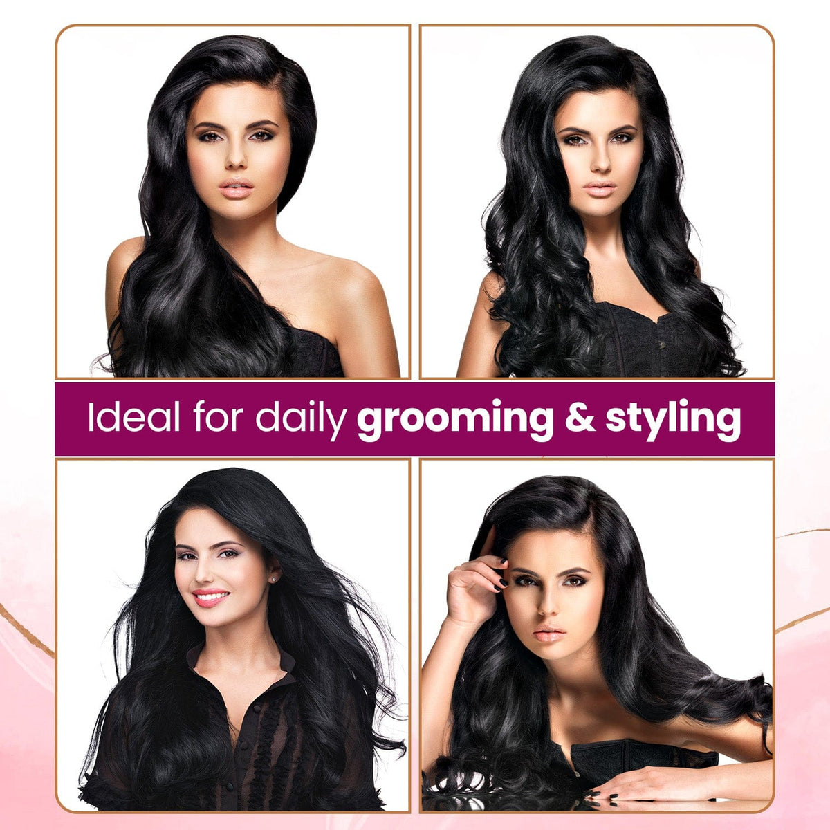 AGARO Hand Made Cellulose Acetate Comb HMC78, All Fine Tooth Dressing Comb, Smooth Rounded Teeth, Hair Styling, Hair Bru