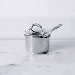 Meyer Select Stainless Steel Straining Saucepan 16cm (Induction & Gas Compatible)