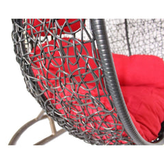 Eneide Single Seater Hanging Swing With Stand For Balcony , Garden Swing (Dark Brown)