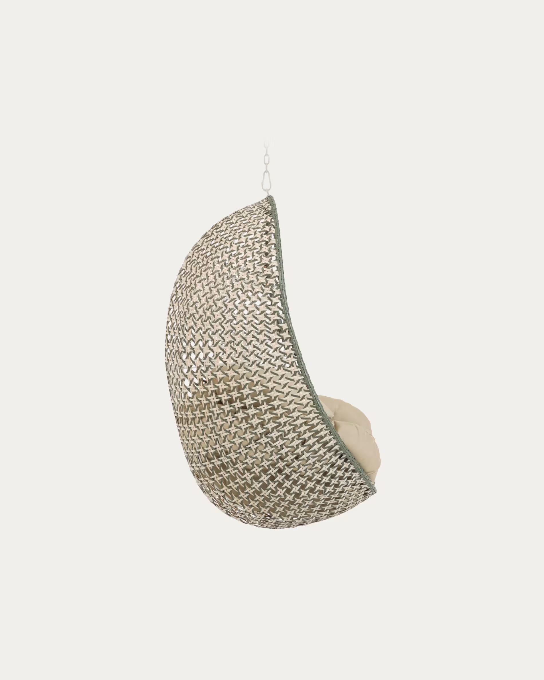 Fabula Single Seater Hanging Swing Without Stand For Balcony, Garden Swing (Beige)
