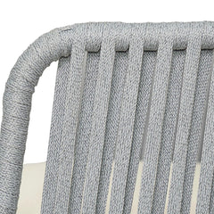 Logema Outdoor Garden Balcony Sofa Set 2 Seater,4 Single Seater With 1 Table Set, Braid & Rope (Grey + Beige)