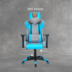 Nilkamal Fyrebird Athena Gaming Chair (Grey / Turquoise)