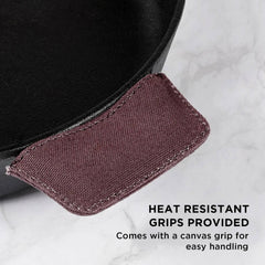 Meyer Pre Seasoned Cast Iron 2pcs Set (24cm Frypan/Skillet + 26cm Curved Roti Tawa)