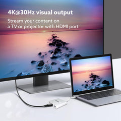 AGARO 3-in-1 USB Type-C to HDMI Multi-Port Hub, 4K HDMI Output-5