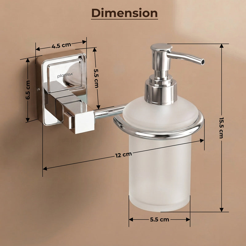 Plantex 304 Grade Stainless Steel Liquid Soap Dispenser/Shampoo Dispenser/Hand Wash Dispenser/Bathroom Accessories Pack of 1, Darcy (Chrome)-2